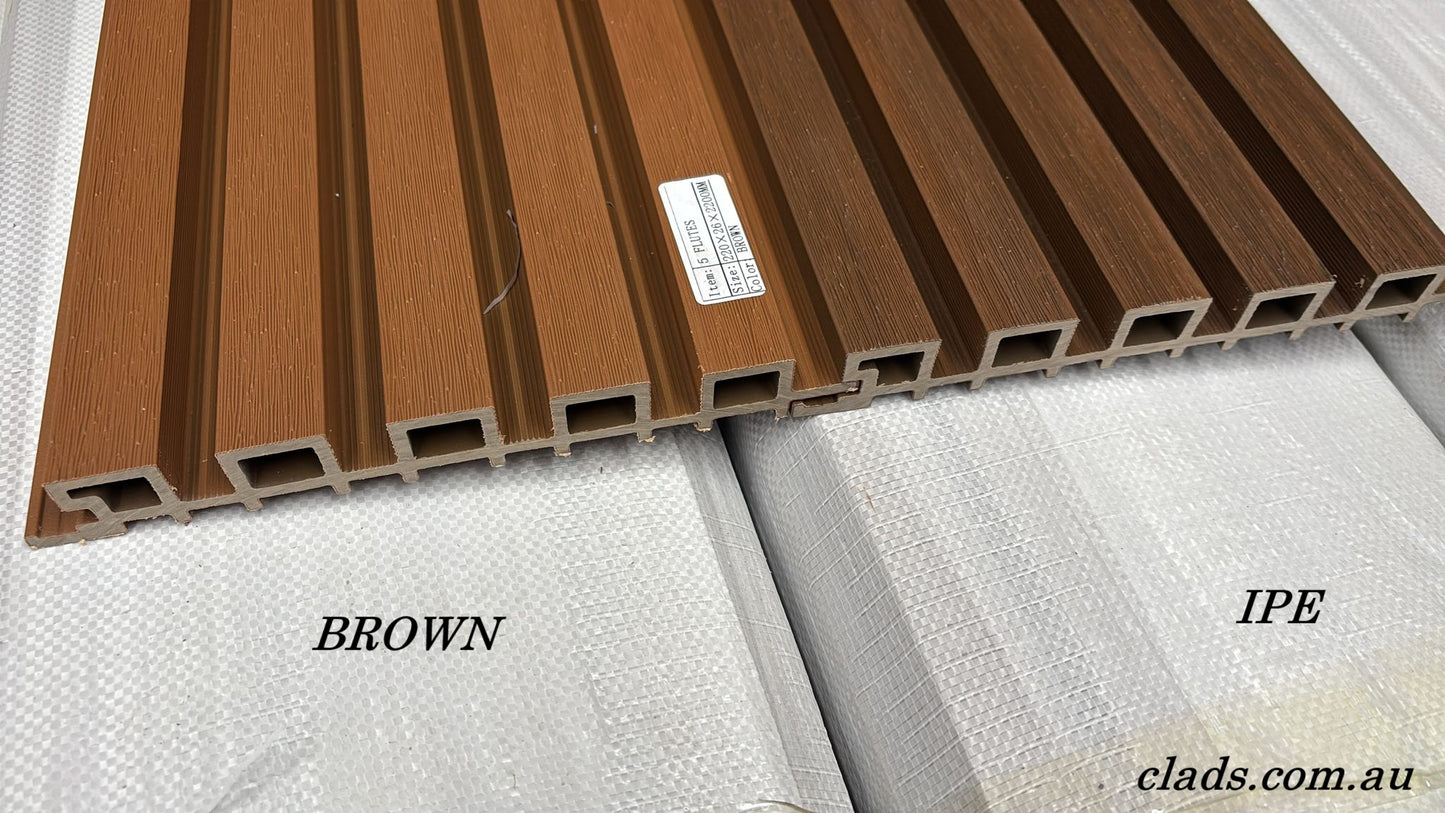 External Cladding In Brown 5 Slat 2.2 M