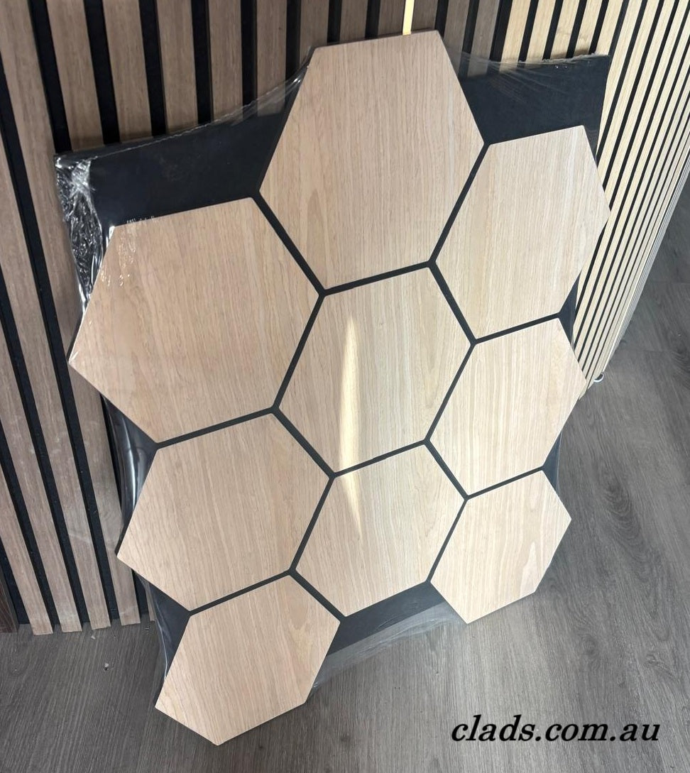 Acoustic Panel Hexagon Wood flexible 0.8 M