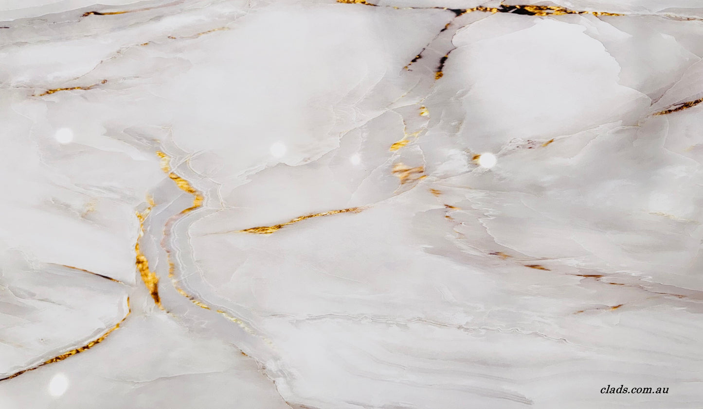 Glossy Marble Sheet in White Gold Color 2.7 Meter