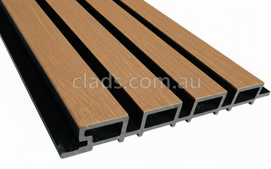 External Half Cladding In Light Teak 4 Slat 5.8 M