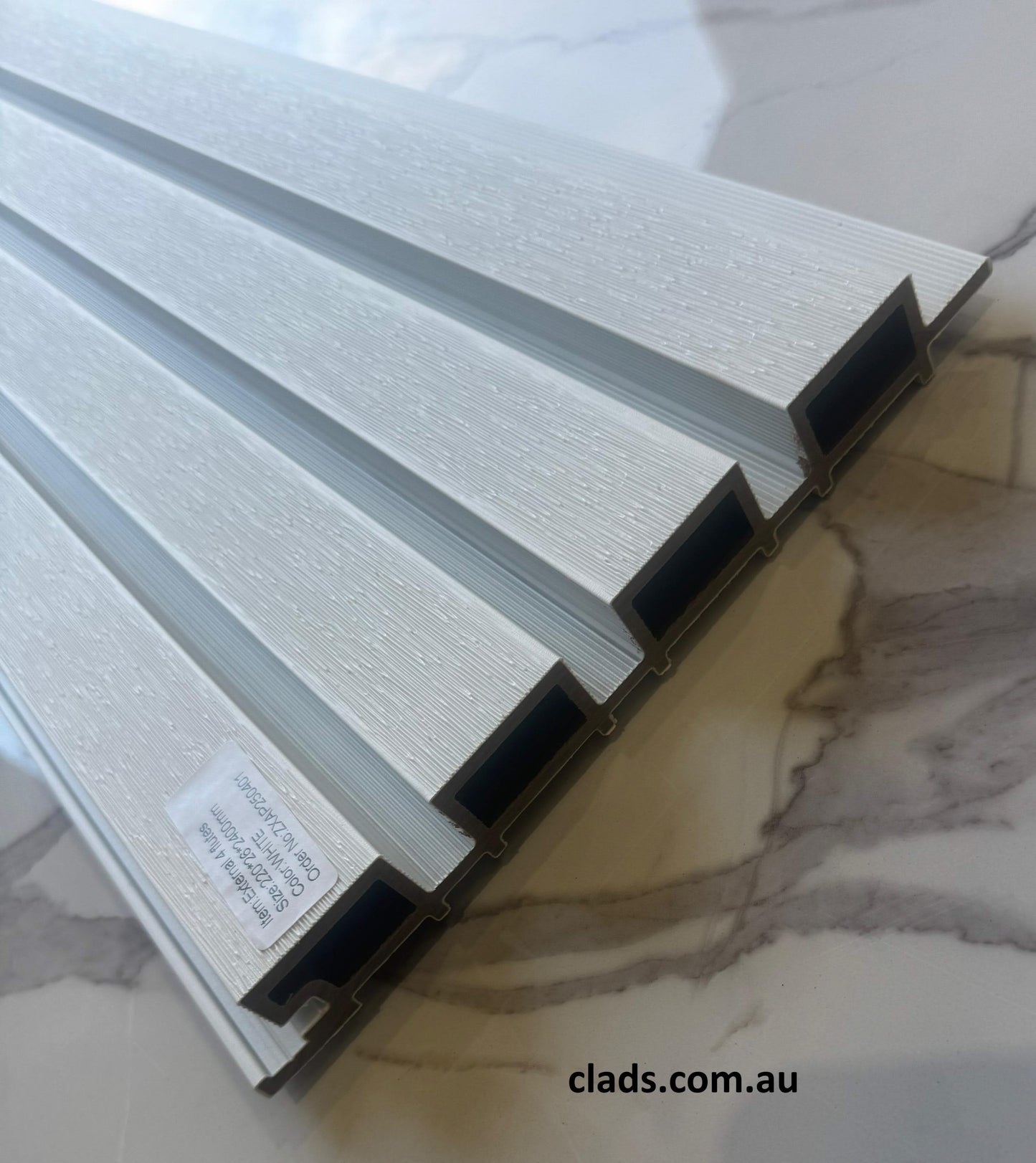 External Cladding White Color 4 Slat 2.4 Meter - Cladding Supplies Of Australia