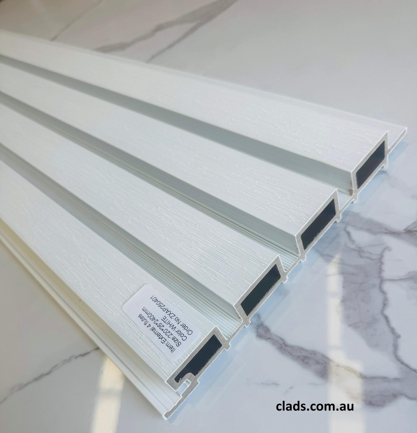 External Cladding White Color 4 Slat 2.4 Meter - Cladding Supplies Of Australia