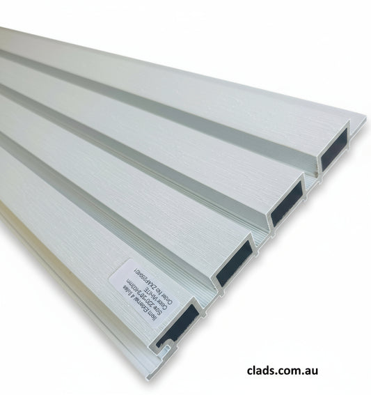 External Cladding White Color 4 Slat 2.4 Meter - Cladding Supplies Of Australia