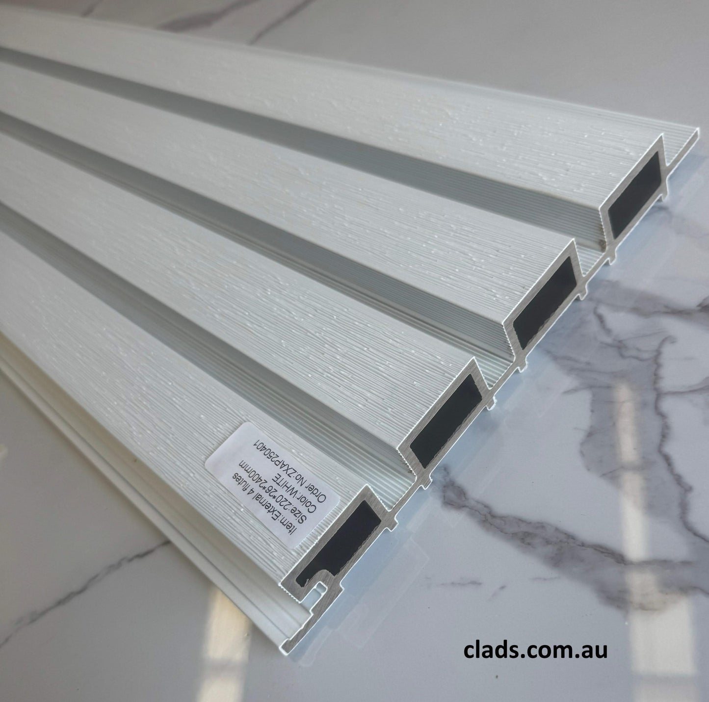 External Cladding White Color 4 Slat 2.4 Meter - Cladding Supplies Of Australia