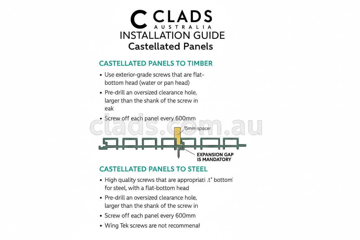 External Tasmanian Oak cladding with five slats, 900mm length, installed on building exterior, showing natural wood grain and installation details.