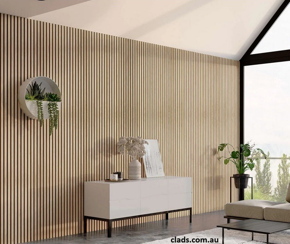Internal Cladding In Dark Teak 4 Slat 2.7 M - Cladding Supplies Of Australia