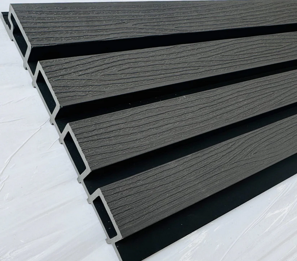 External Half Cladding in Charcoal Grey Tree Pattern 4 Slat 2.7 M