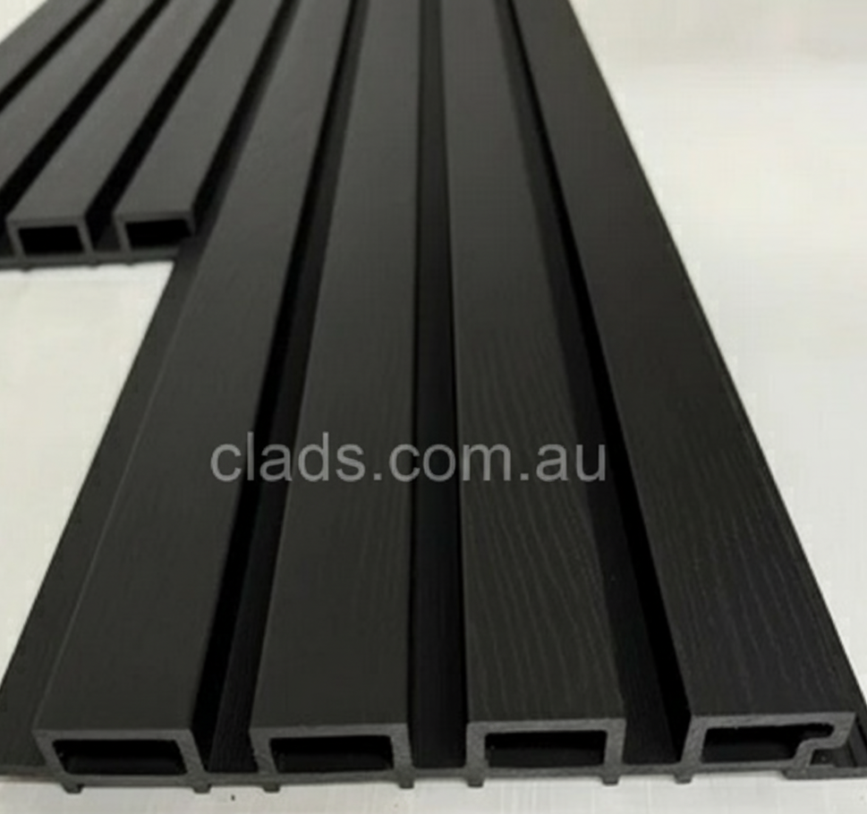 External Cladding In Black 4 Slat 2.4 M - Cladding Supplies Of Australia