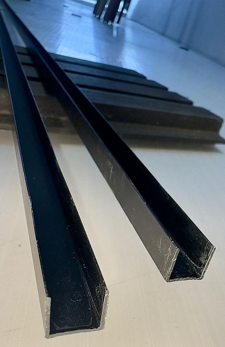 U Channel Matt Black Color