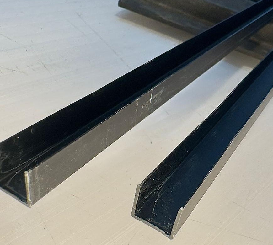 U Channel Matt Black Color