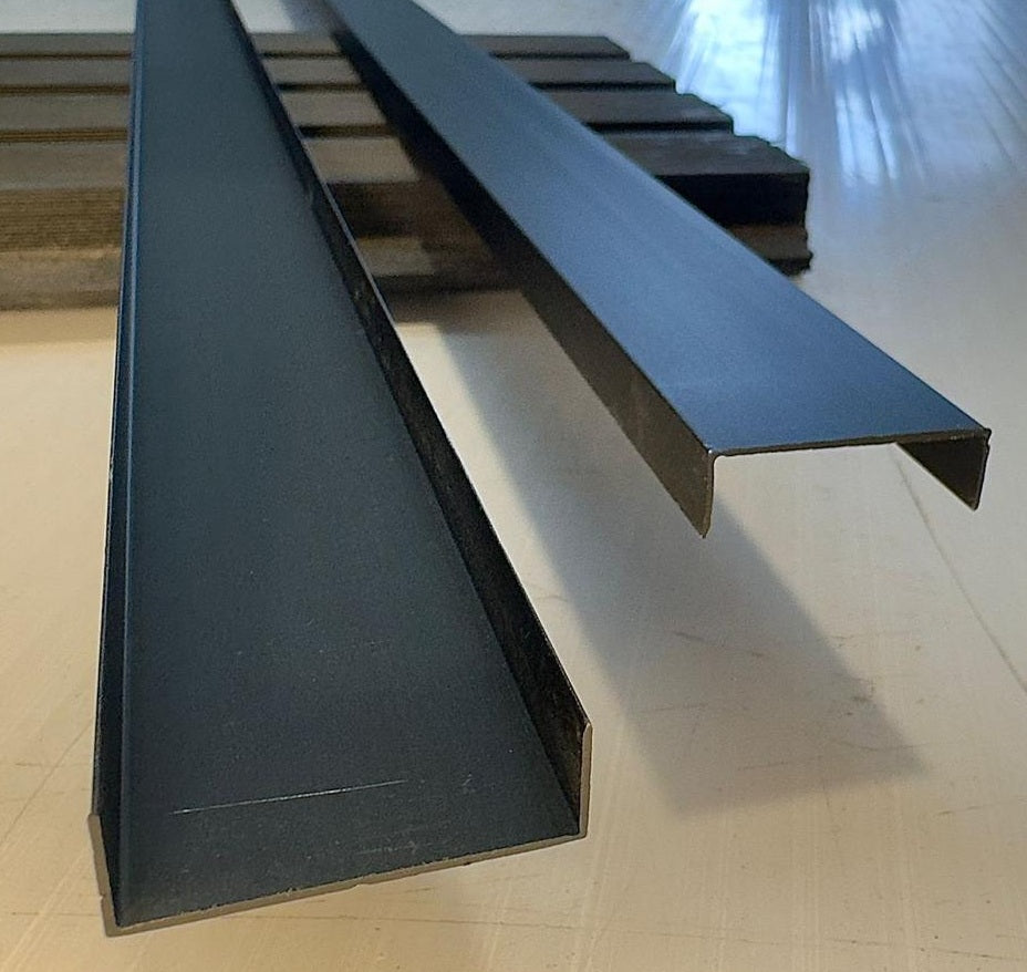 U Channel Matt Black Color