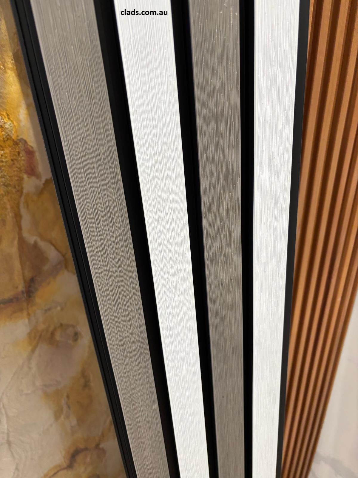 External Half Cladding in White & Grey 4 Slat 5.8 M