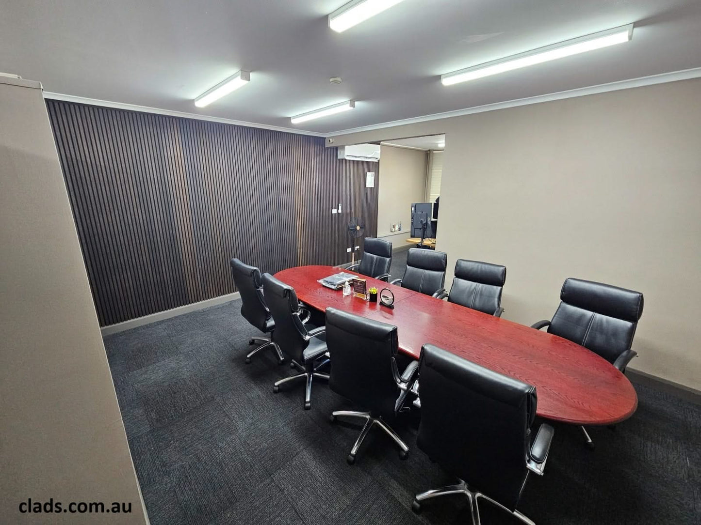 Acoustic Panel In Dark Smoke Oak 2.4 M - Cladding Supplies Of Australia