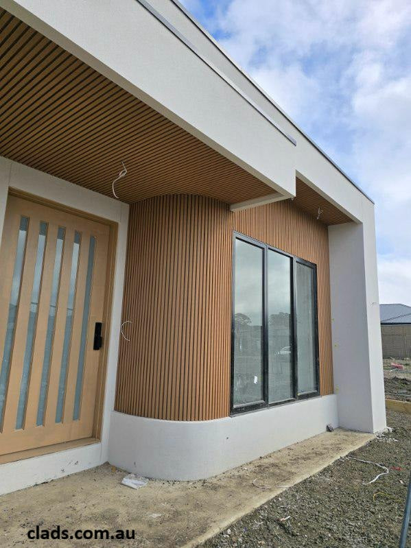 External Cladding In Light Teak 4 Slat 3 M - Cladding Supplies Of Australia