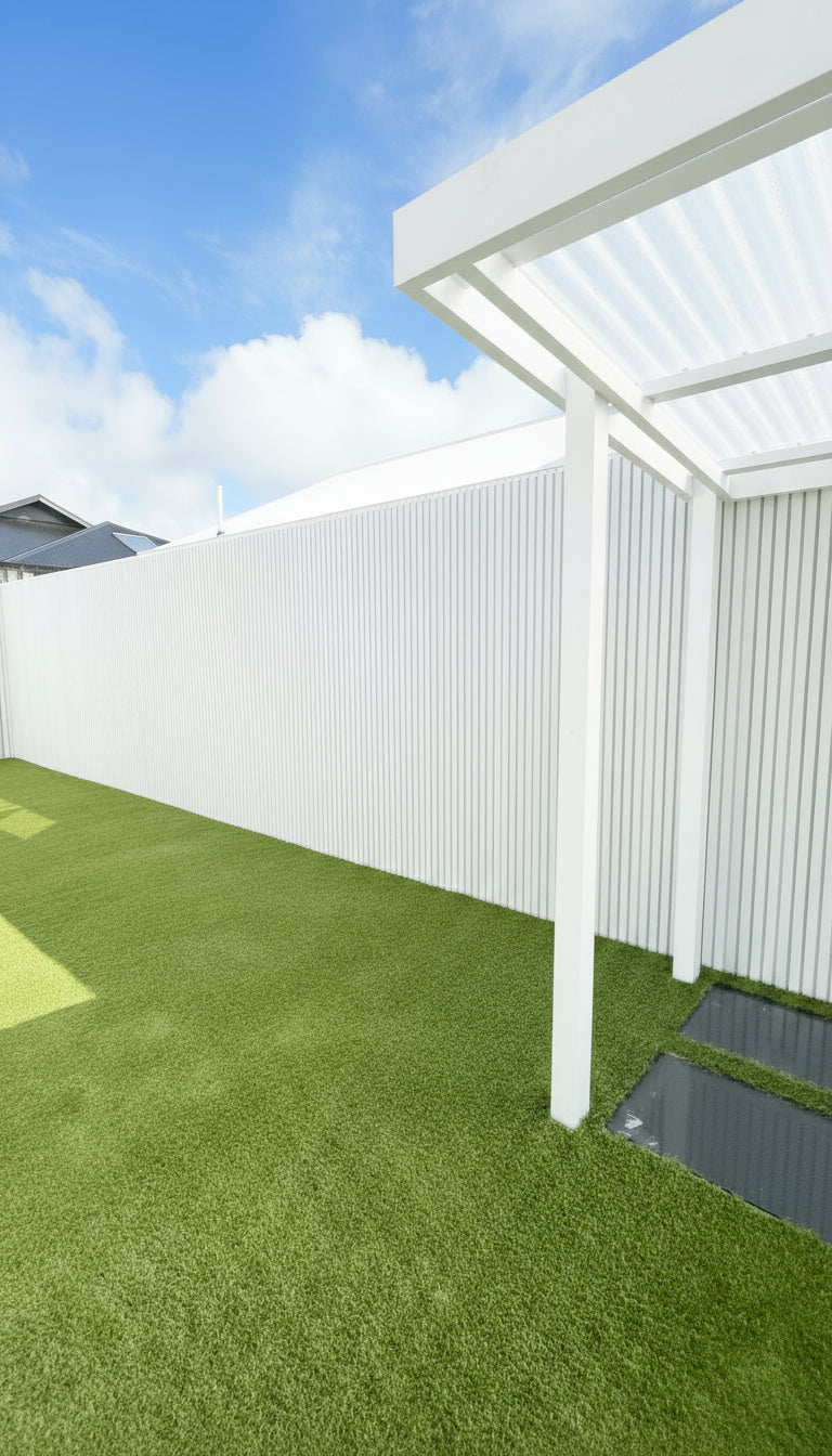 External Cladding White Color 4 Slat 3.6 M