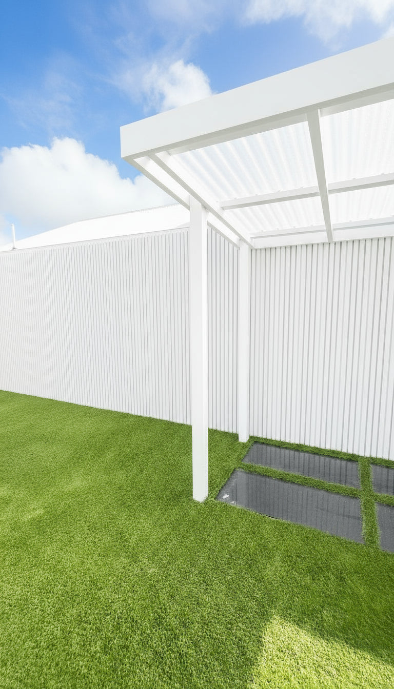 External Cladding White Color 4 Slat 3.6 M