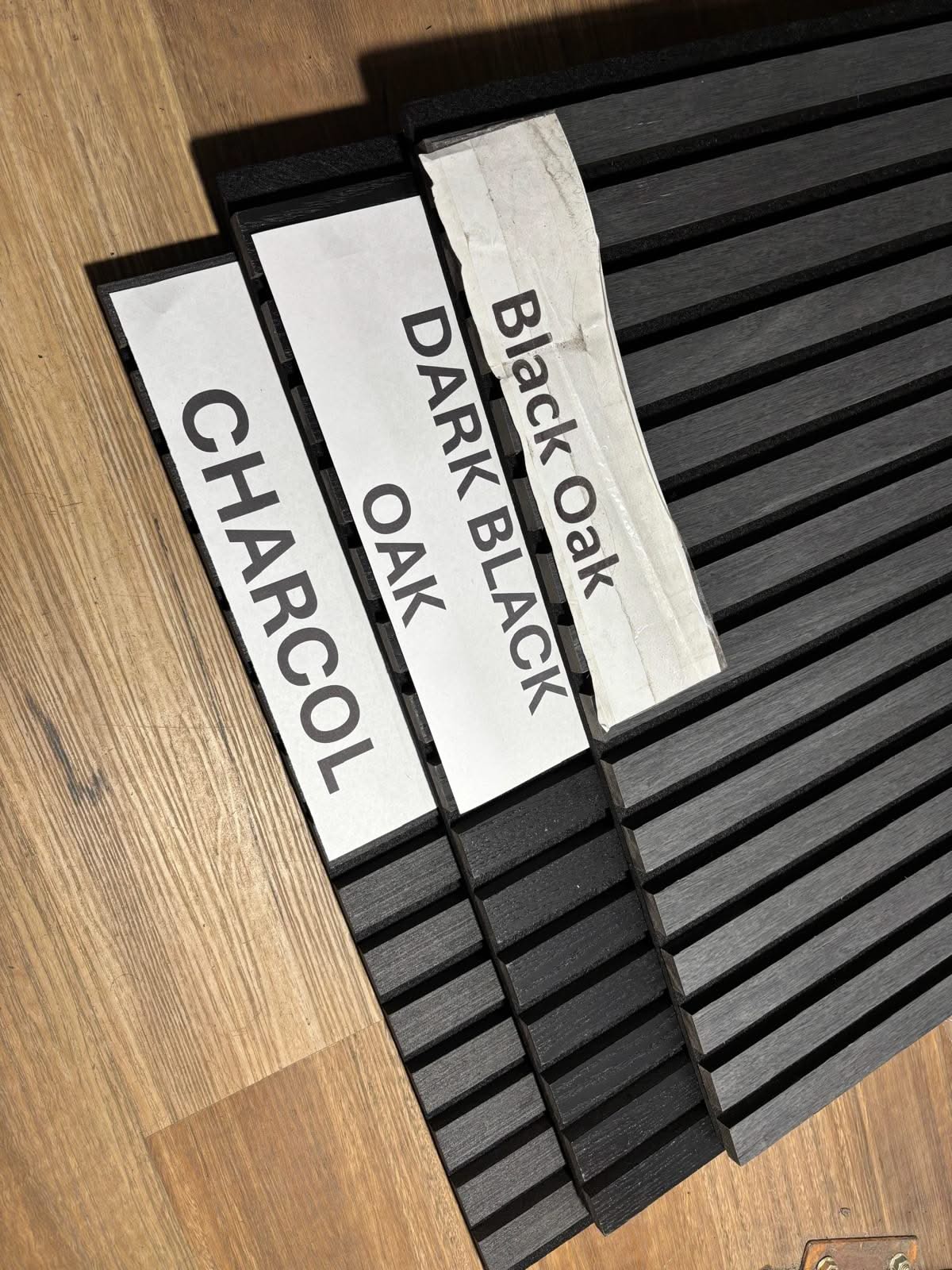 Acoustic Panel Dark Black Oak Color 3 M - Cladding Supplies Of Australia