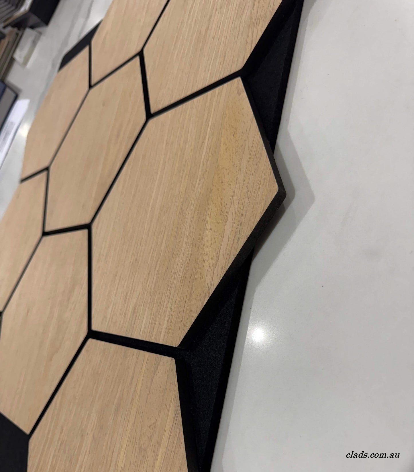 Acoustic Panel Hexagon Wood flexible 0.8 M - Cladding Supplies Of Australia