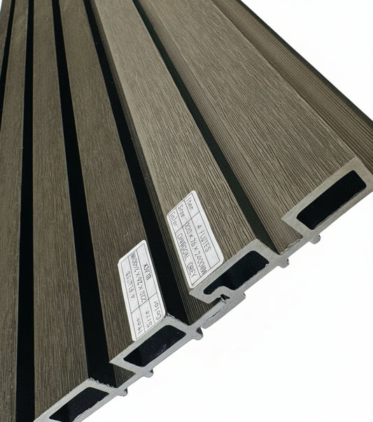 External Cladding In Charcoal Grey 4 Slat 3 M - Cladding Supplies Of Australia