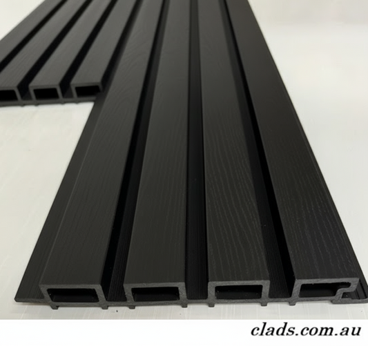 External Cladding In Black 4 Slat 2.4 M - Cladding Supplies Of Australia
