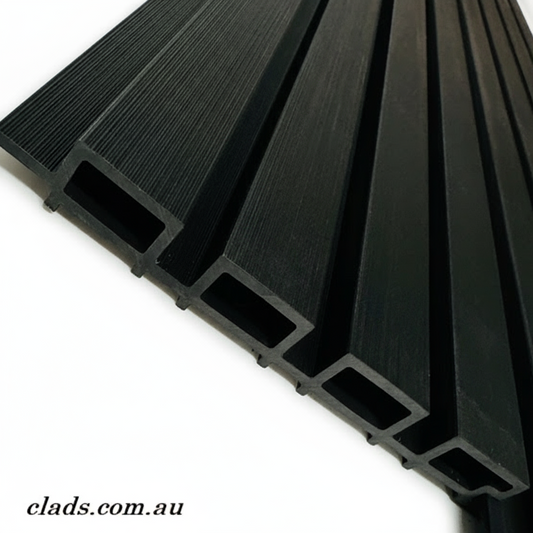 External Cladding In Black 4 Slat 2.4 M - Cladding Supplies Of Australia