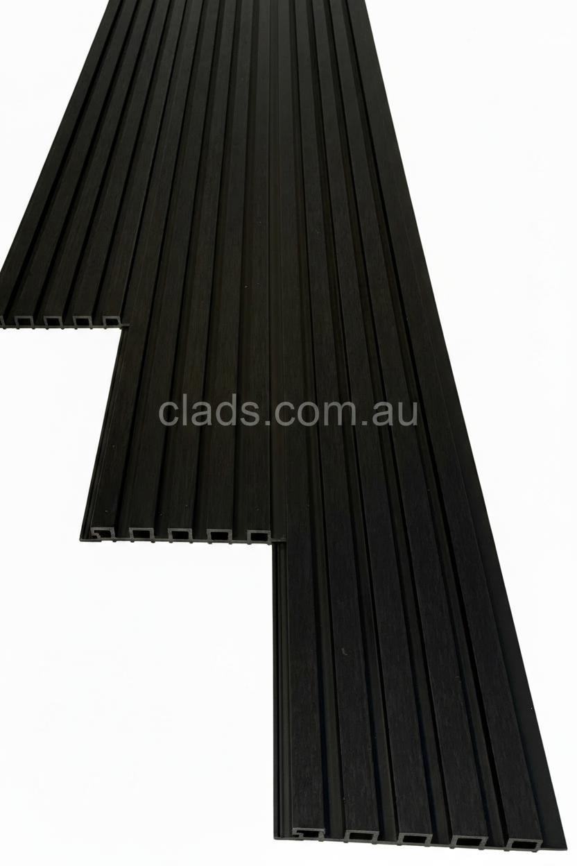 External Cladding In Black 5 Slat 2.2 M - Cladding Supplies Of Australia