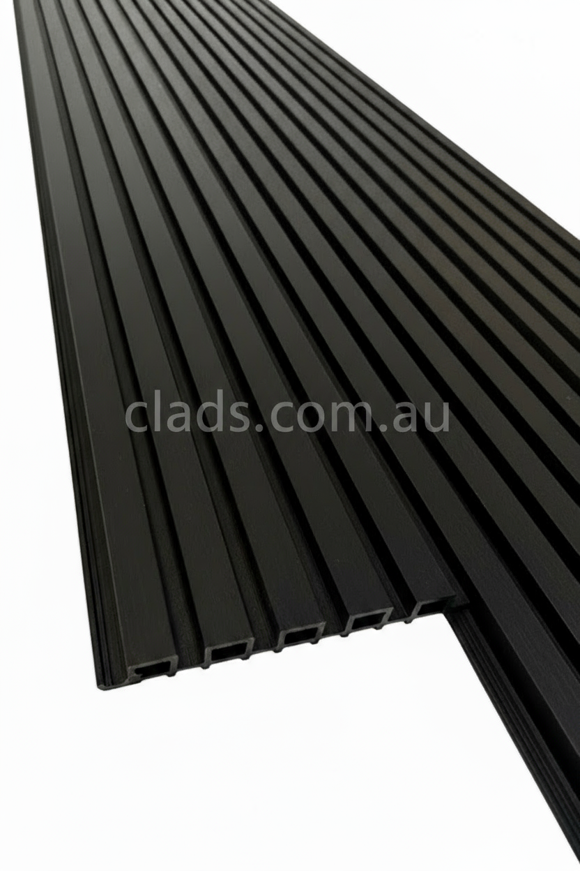 External Cladding In Black 5 Slat 2.2 M - Cladding Supplies Of Australia