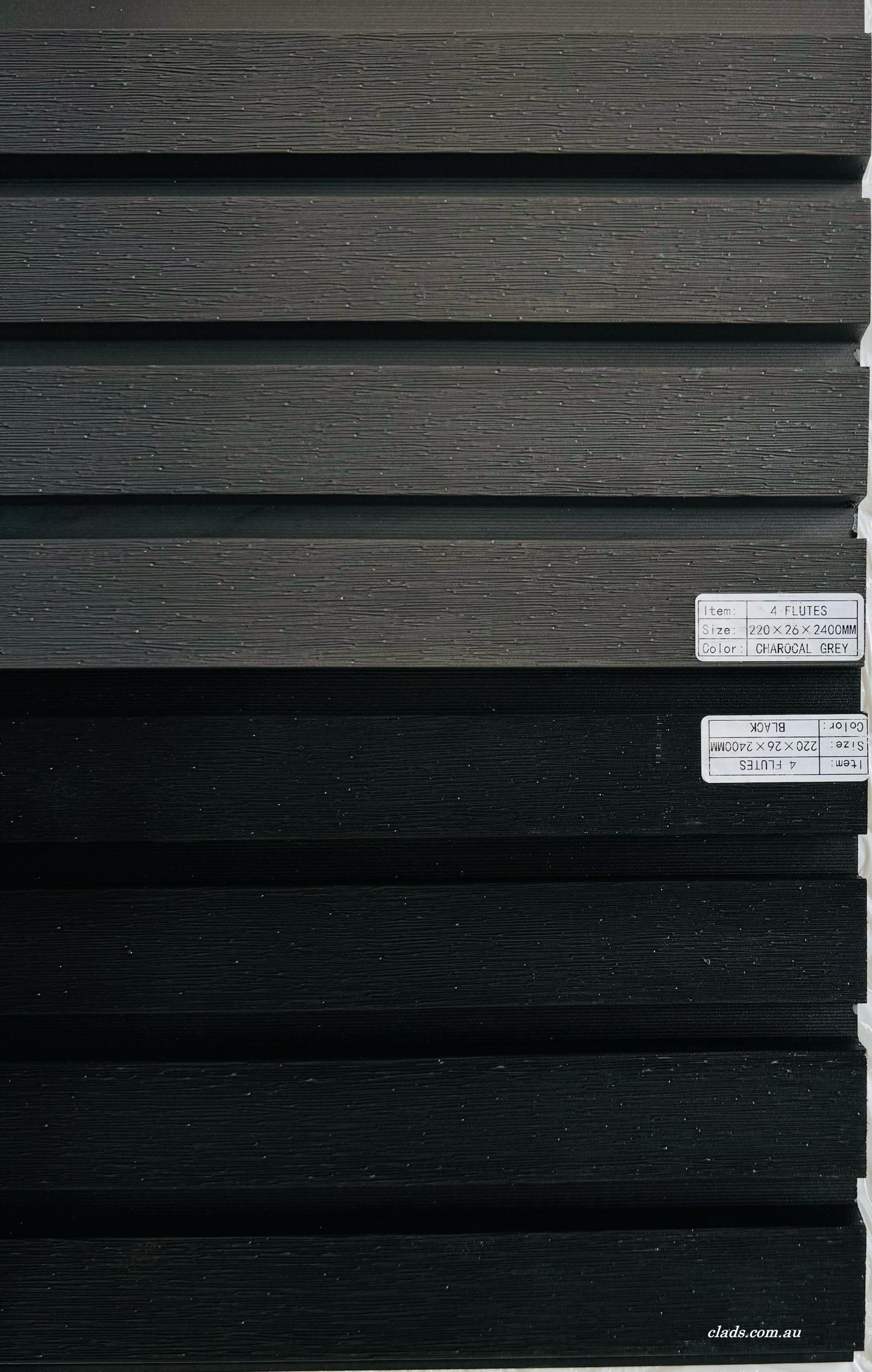 External Cladding In Charcoal Grey 4 Slat 3 M - Cladding Supplies Of Australia