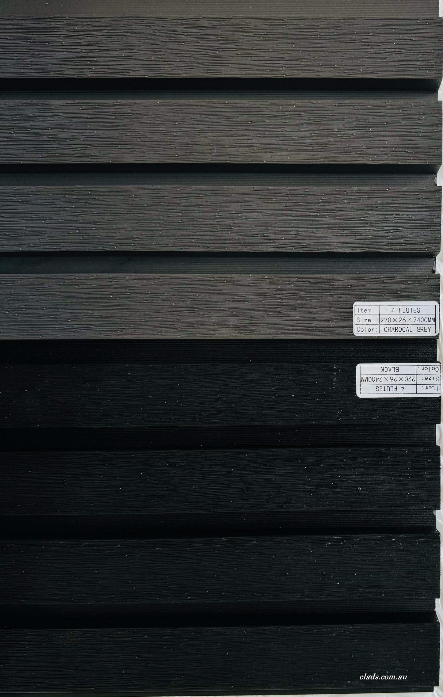 External Cladding In Charcoal Grey 4 Slat 3 M - Cladding Supplies Of Australia