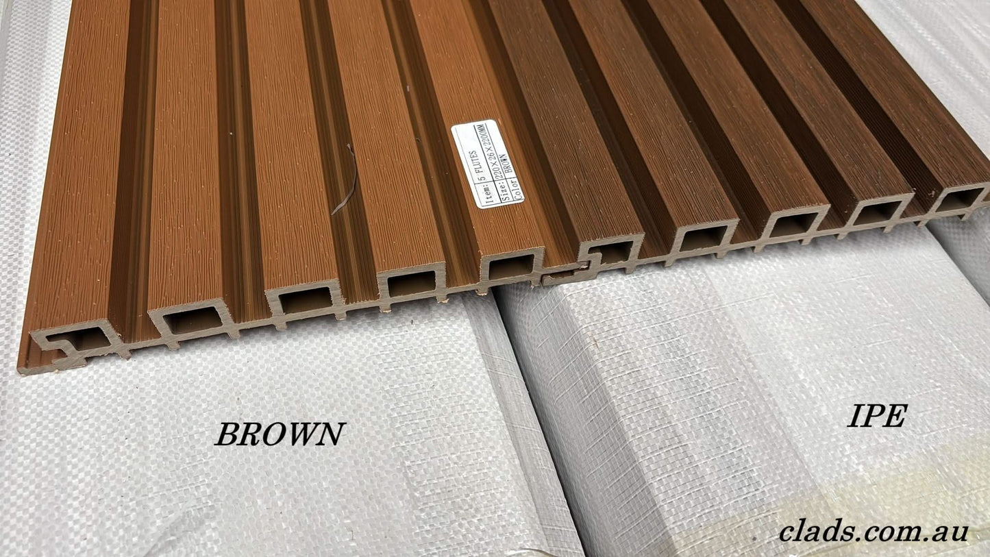 External Cladding In Brown 5 Slat 2.2 M - Cladding Supplies Of Australia