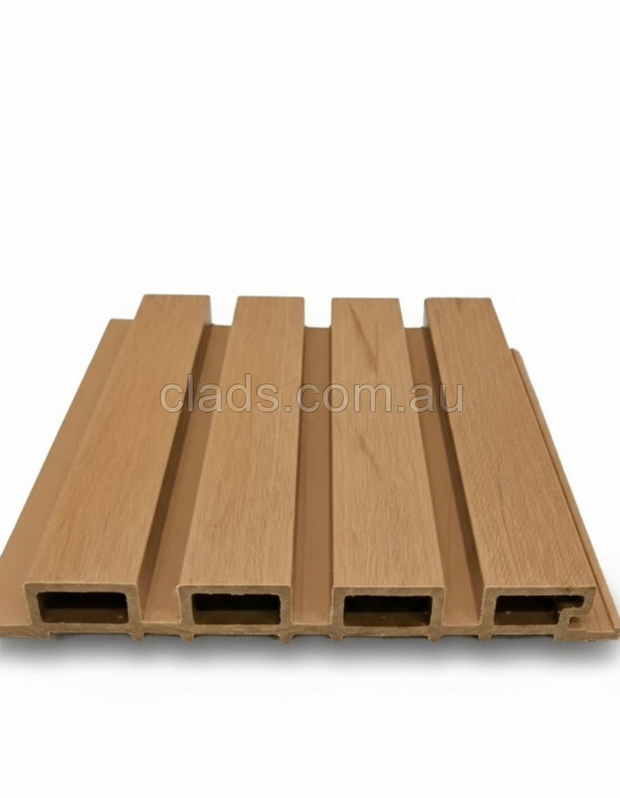 External Cladding In Light Teak 4 Slat 3 M - Cladding Supplies Of Australia