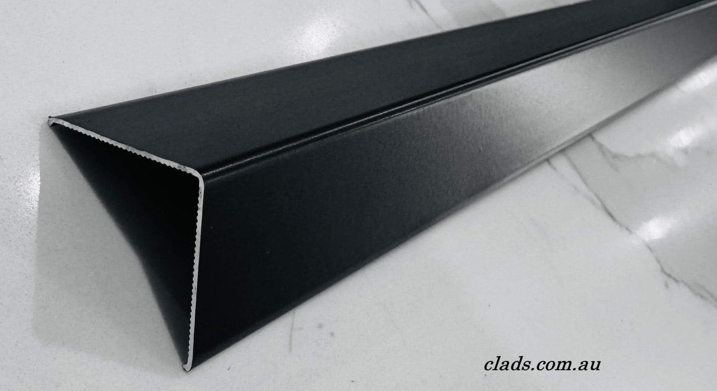 Aluminum Right Angle Corner Internal In Black 3 M - Cladding Supplies Of Australia