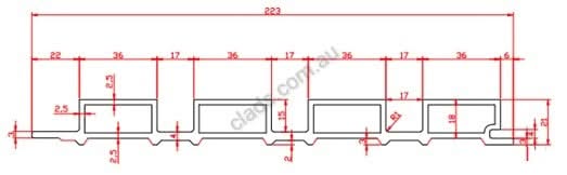 Internal Cladding In Black 4 Slat 5.8 M - Cladding Supplies Of Australia