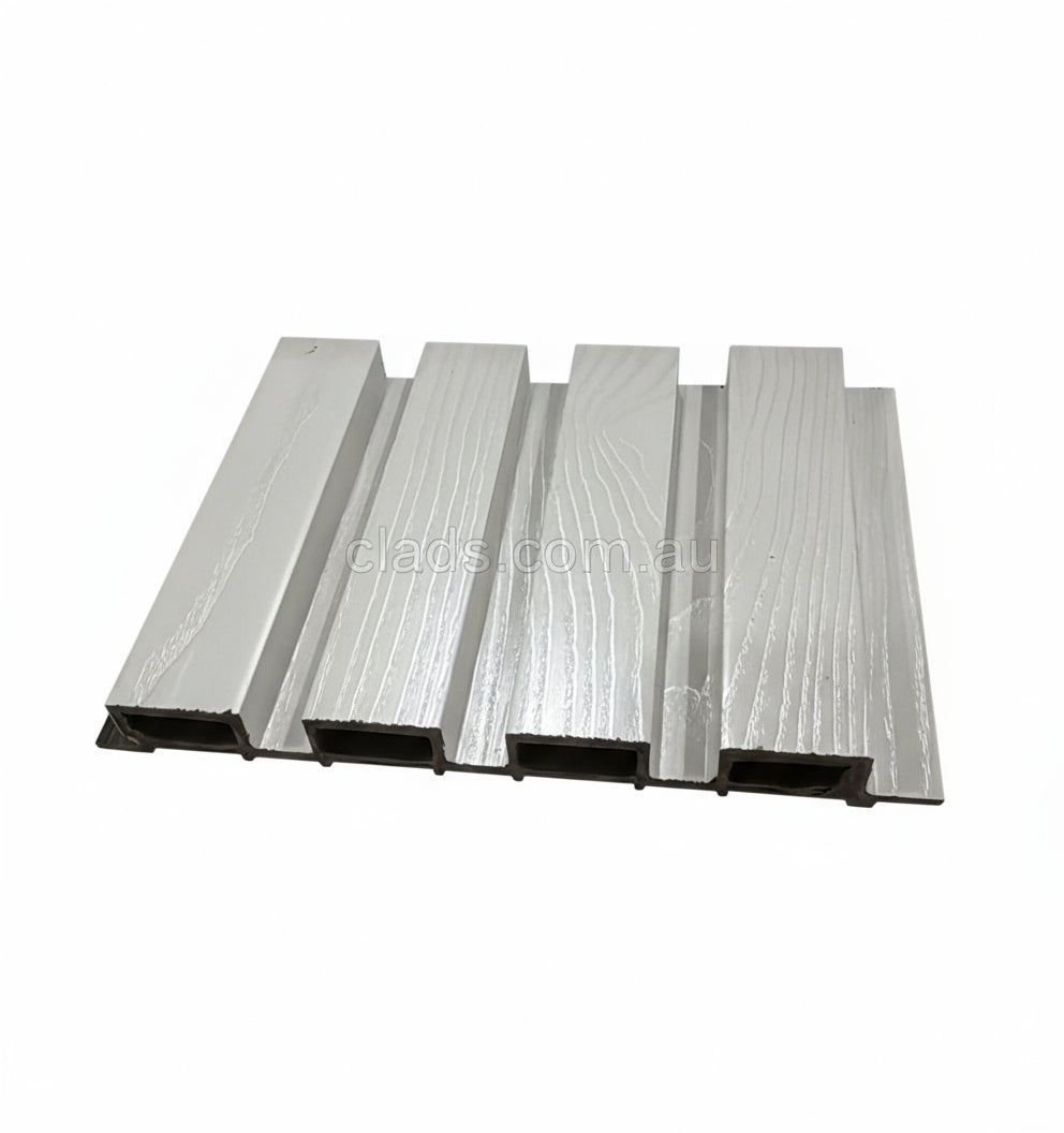 Internal Cladding showing smooth white wooden paneling