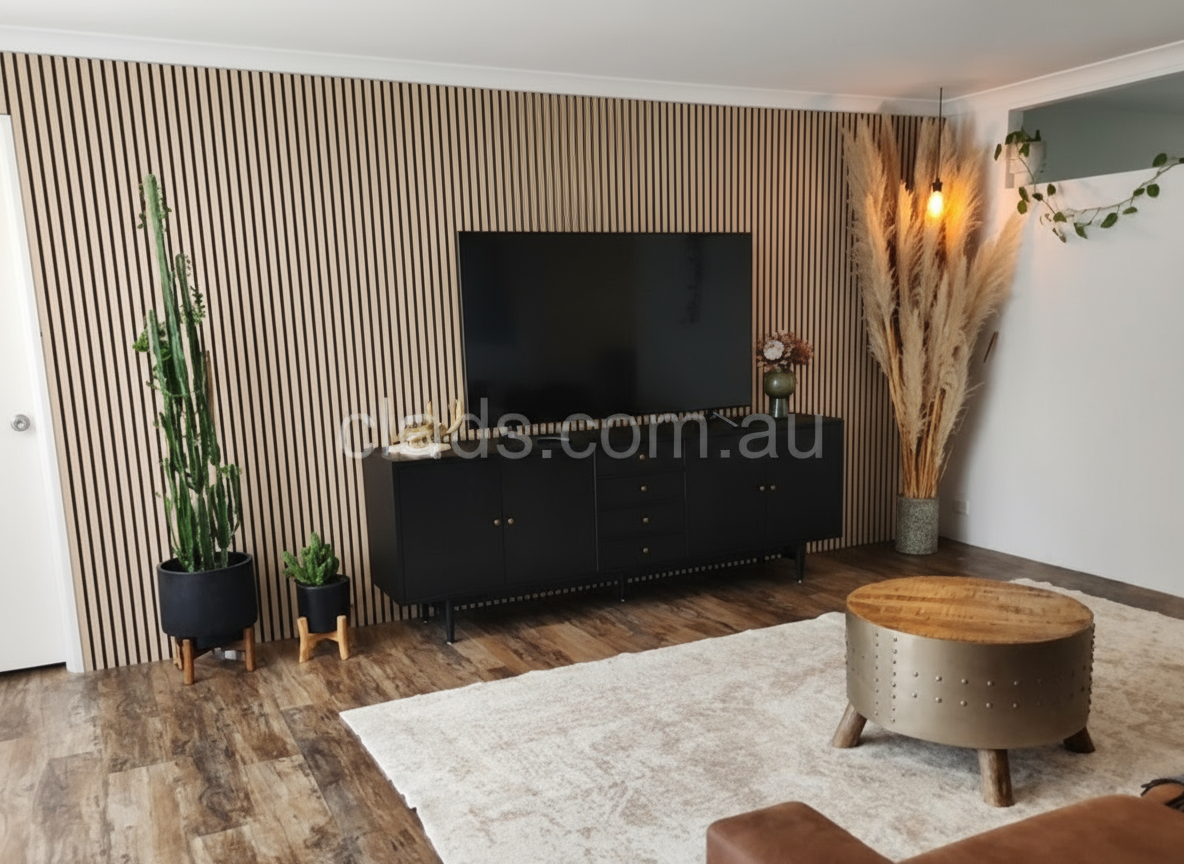 Internal Cladding In Teak 4 Slat 5.8 M - Cladding Supplies Of Australia