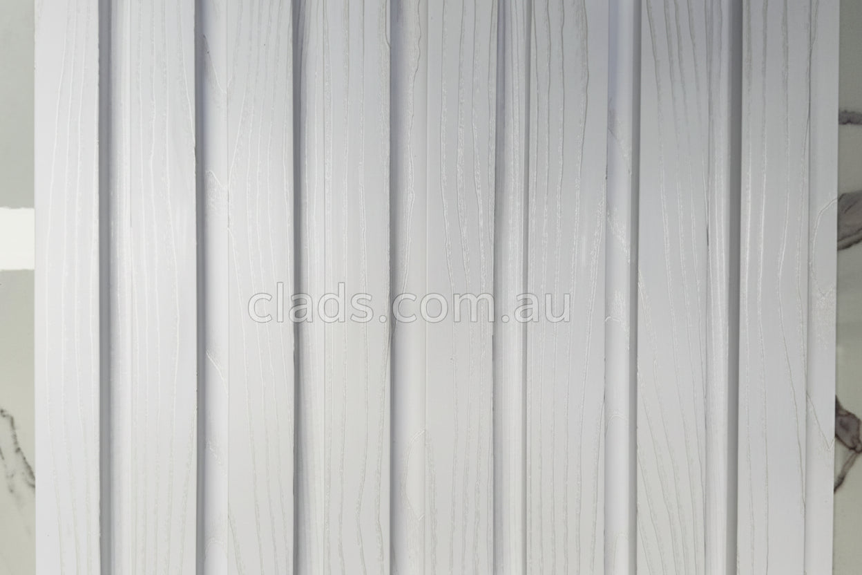 Internal Cladding In 21 MM White Big Flute 4 Slat 5.8 M - Cladding Supplies Of Australia