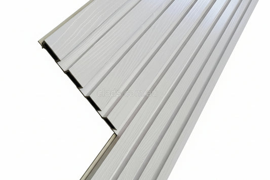 Internal Cladding In 21 MM White Big Flute 4 Slat 5.8 M - Cladding Supplies Of Australia