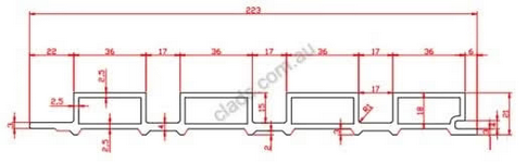 Internal Cladding In 21MM Black Big Flute 4 Slat 2.7 M - Cladding Supplies Of Australia