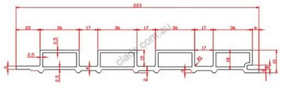 Internal Cladding In 21MM Black Big Flute 4 Slat 2.7 M - Cladding Supplies Of Australia