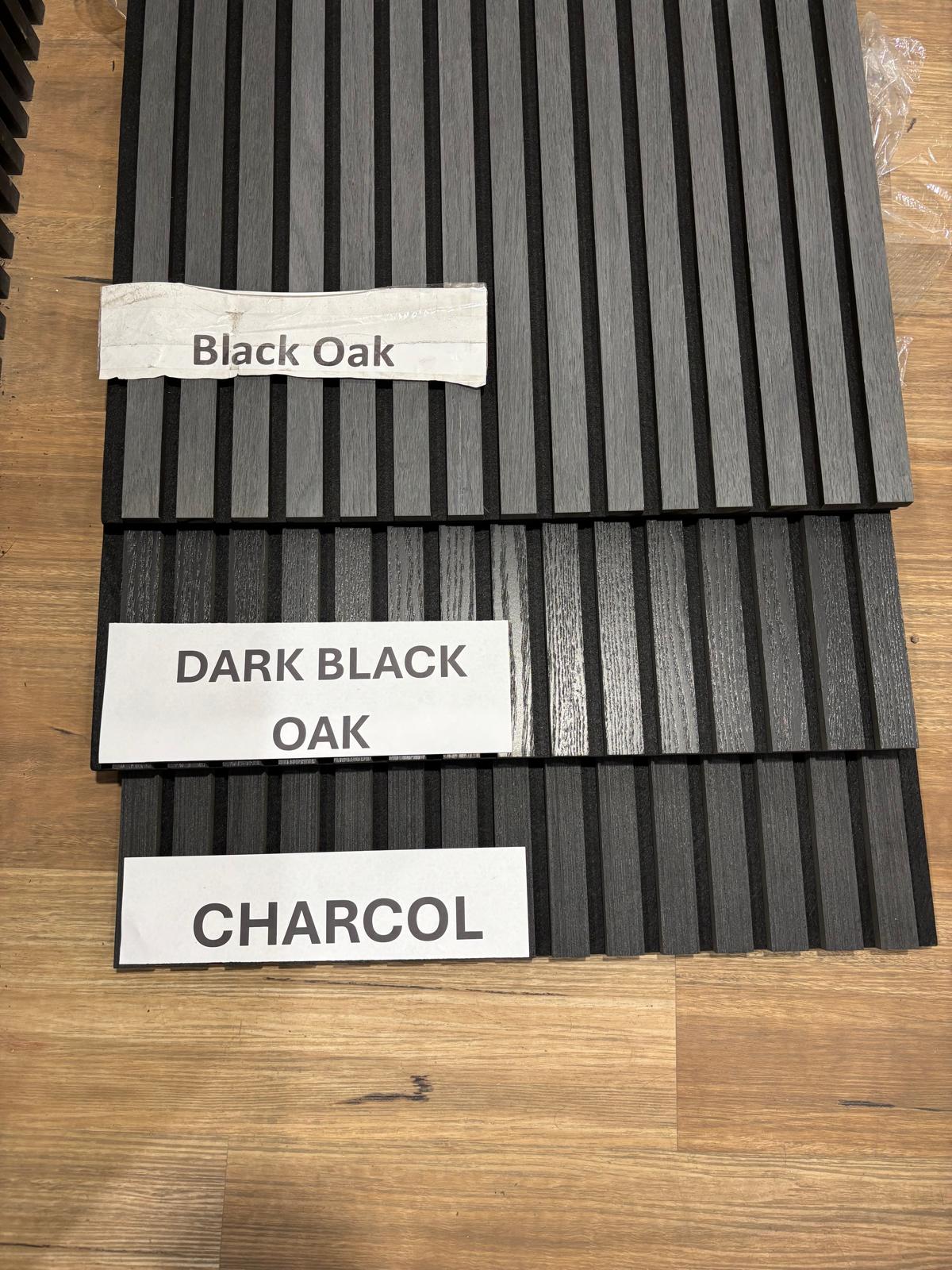 Acoustic Panel Dark Black Oak Color 2.7 Meter