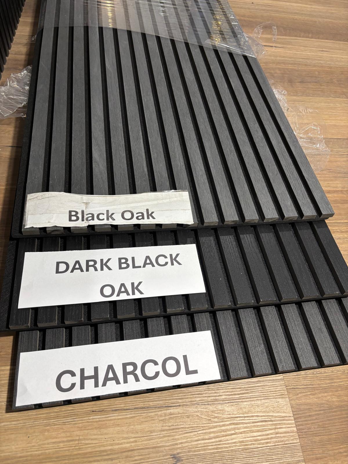 Acoustic Panel Dark Black Oak Color 2.7 Meter