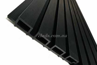 External Cladding In Midnight Black 4 Slat - Cladding Supplies Of Australia