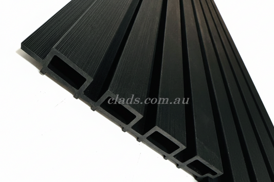 External Cladding In Midnight Black 4 Slat - Cladding Supplies Of Australia
