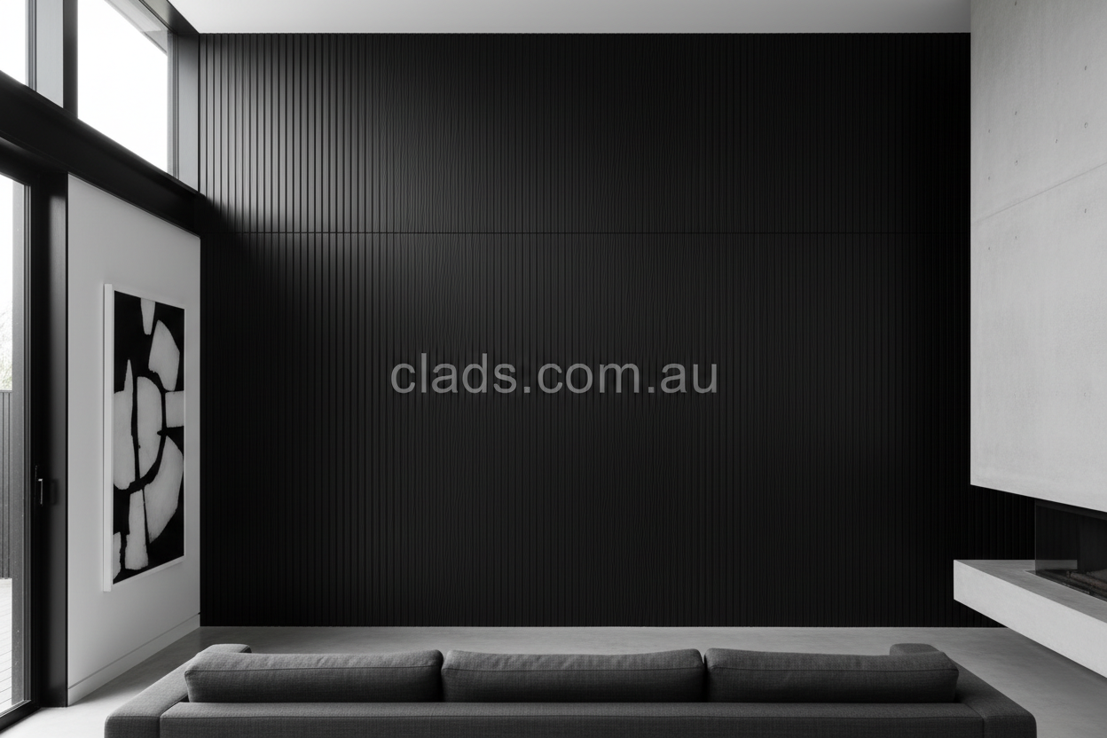 External Cladding In Midnight Black 4 Slat - Cladding Supplies Of Australia