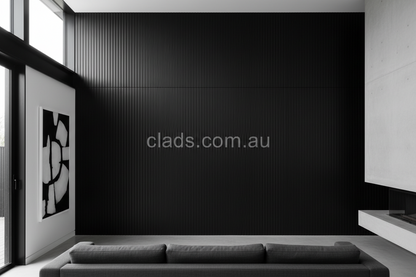 External Cladding In Midnight Black 4 Slat - Cladding Supplies Of Australia