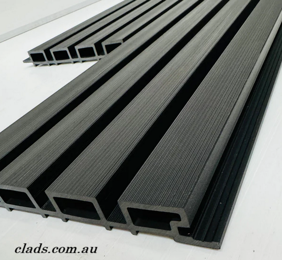 External Cladding In Midnight Black 4 Slat - Cladding Supplies Of Australia
