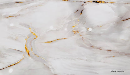 Glossy Marble Sheet in White Gold Color 2.7 Meter
