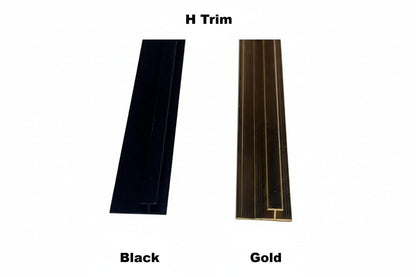 Stone cladding and marble sheet accessories with H trim from Cladding Supplies of Australia, showcasing durable, stylish finishing details.