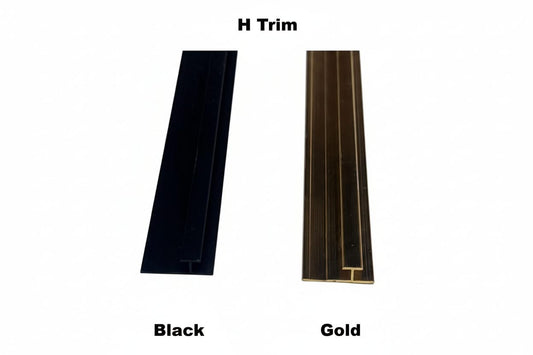 Stone cladding and marble sheet accessories with H trim from Cladding Supplies of Australia, showcasing durable, stylish finishing details.