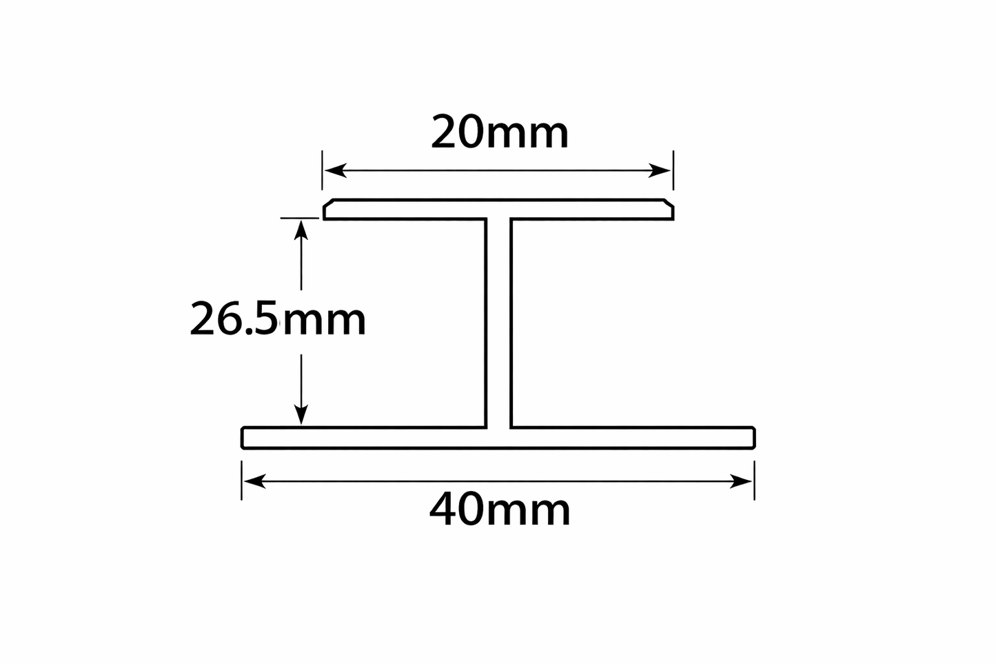 H-channel external cladding accessory by Cladding Supplies of Australia, used for finishing and securing exterior cladding panels.